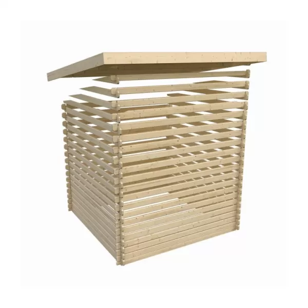 Dřevěný domek KARIBU BASTRUP 5 + přístavek 200 cm (73990) natur LG2900