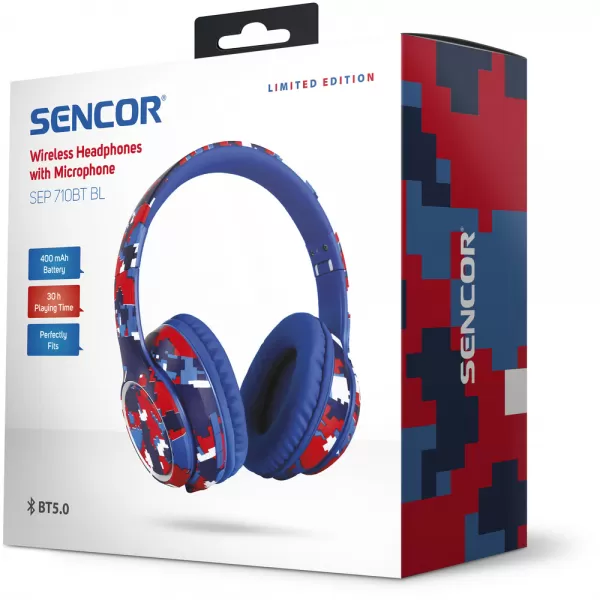 Sluchátka uzavřená SENCOR SEP 710BT BL