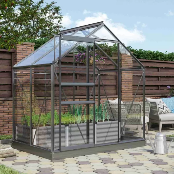 Skleník VITAVIA VENUS 2500 čiré sklo 3 mm černý LG3537