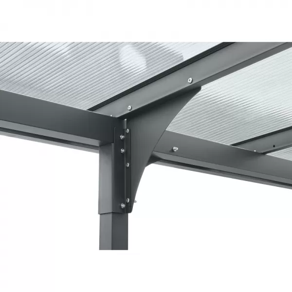 Hliníková pergola LANITPLAST ALU 53 antracit + čirý PC LG4148