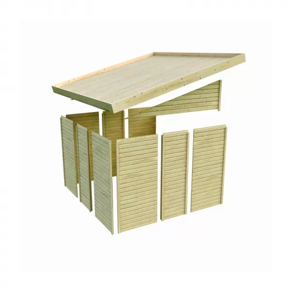 Dřevěný domek KARIBU GÖRLITZ (38747) šedý LG3071