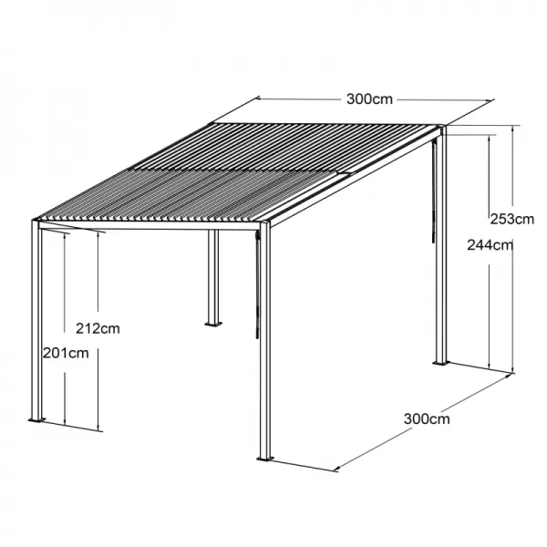 Hliníková pergola LANITPLAST BIOCLIMATIC 33 LG2299