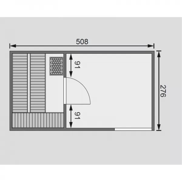 Finská sauna KARIBU HYGGE (86314) s předsíní LG1977
