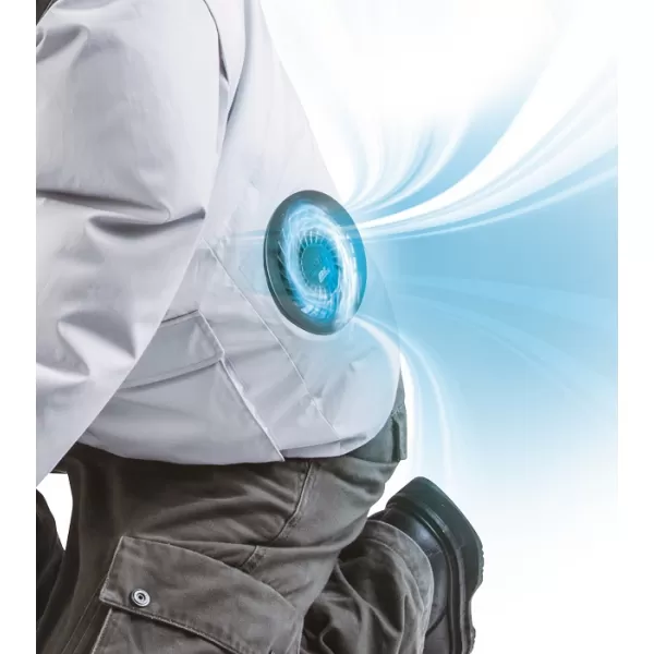 Aku bunda s ventilátory Li-ion CXT 10,8/12V,LXT14,4/18V bez aku vel. XL Makita DFJ416AXL