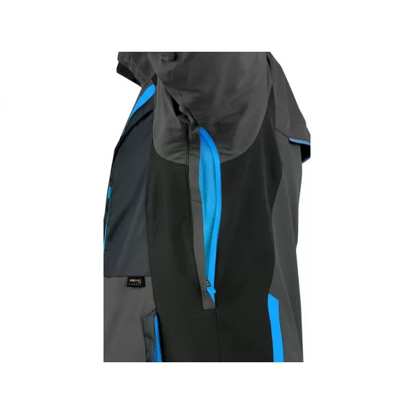 Blůza Canis CXS NAOS, pánská, šedo-černá, HV modré doplňky