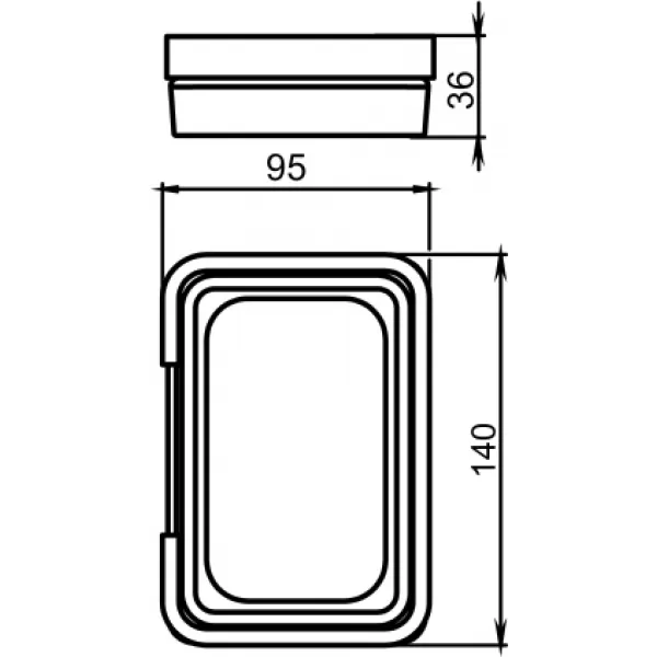 Mýdlenka sklo Metalia 4 chrom Novaservis 6436,0