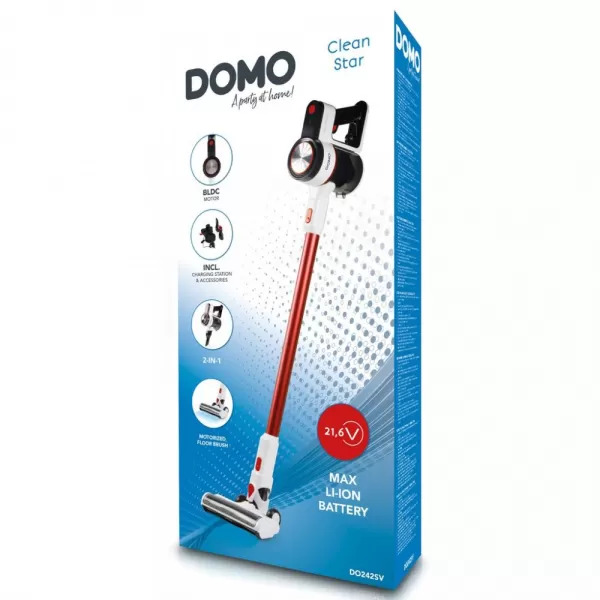 Aku tyčový vysavač 2v1 21,6V 2,0Ah BLDC DOMO DO242SV