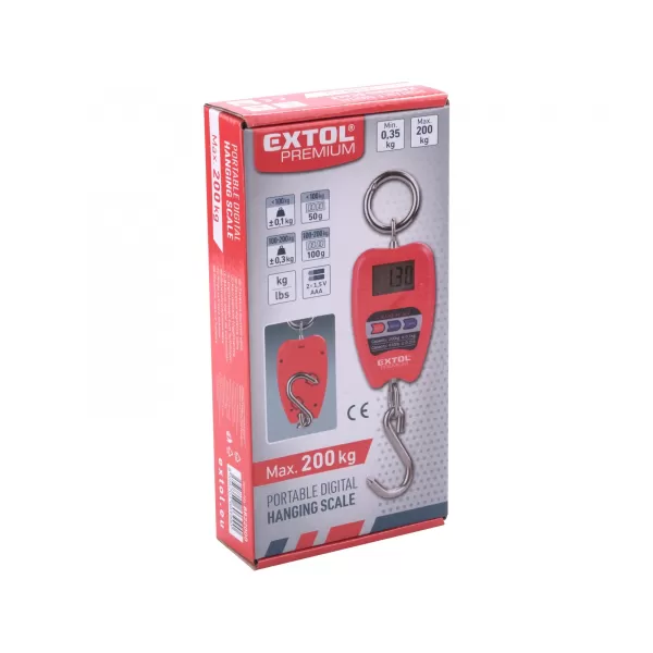 Váha závěsná digitální, 0,35 - 200kg EXTOL PREMIUM 8822000
