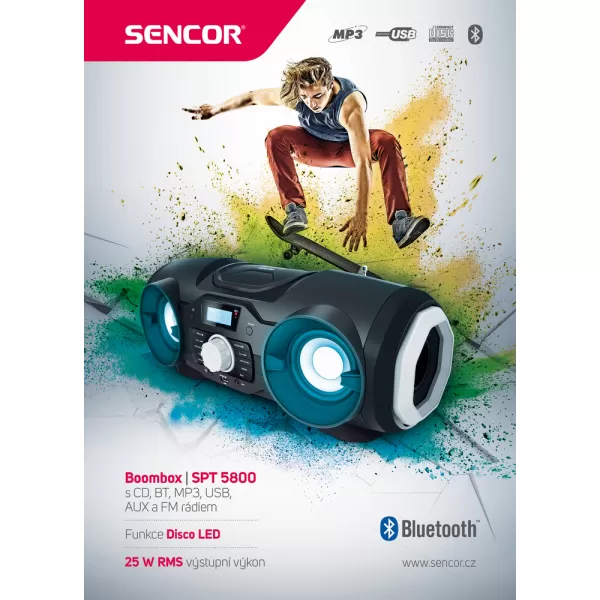 Rádio s CD/MP3/USB/BT SENCOR SPT 5800