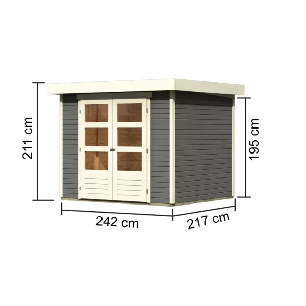 Dřevěný domek KARIBU ASKOLA 3 (82902) šedý LG1761