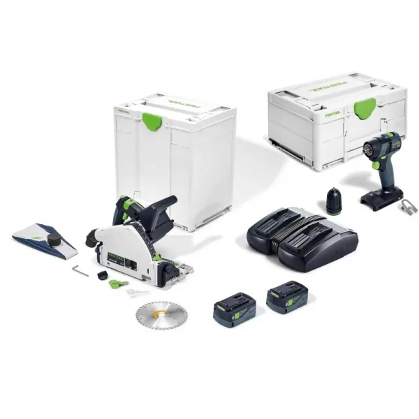 Aku combo sada univerzální 2x5,0Ah Festool TSC 55 K/TXS 18/TB M 137 578024