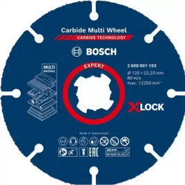 Víceúčelový řezný kotouč EXPERT Carbide Multi Wheel X-LOCK 125 mm, 22,23 mm Bosch 2608901193