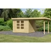 Dřevěný domek KARIBU ASKOLA 3 + přístavek 240 cm (73246) natur LG1764