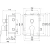 Podomítková baterie s boxem 3 vývody IRIS New Novaservis BOX94451RX,0