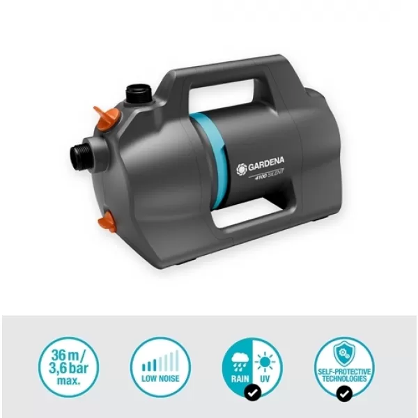 Zahradní čerpadlo 4100 Silent se sací hadicí - sada Gardena 9052-20