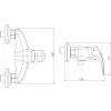 Sprchová baterie bez příslušenství 150 mm Metalia 57 bílá Novaservis 57060/1,1