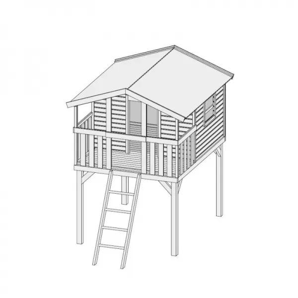 Dětské hřiště KARIBU BENJAMIN 9098 tm. šedé LG2414