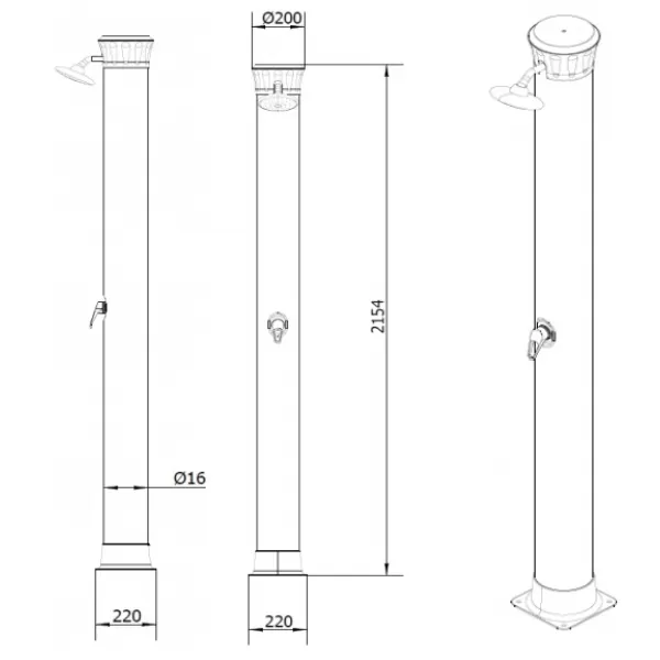Solární sprcha MARIMEX UNO 40 l 10992056