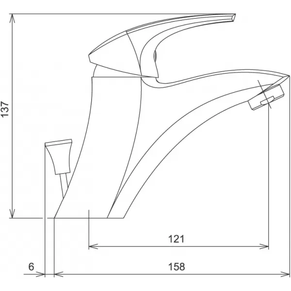 Umyvadlová baterie s výpustí Metalia 57 chrom Novaservis 57002,0
