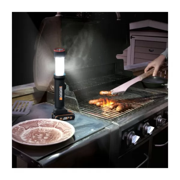 Aku LED svítilna 20V bez aku Powershare Worx Orange WX027.9