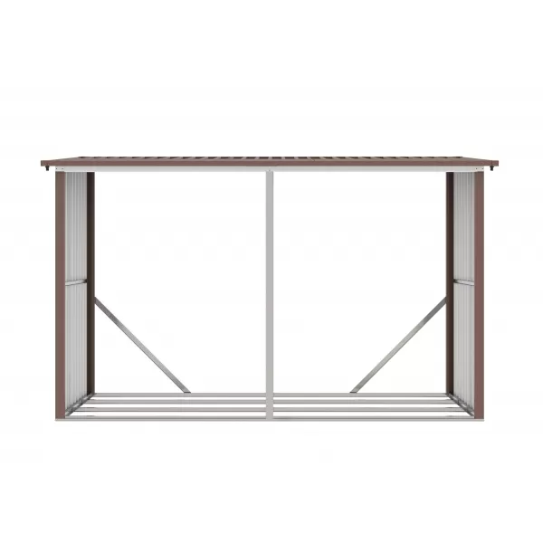 Přístřešek na dřevo G21 WOH 682 - 302 x 119 cm, hnědý