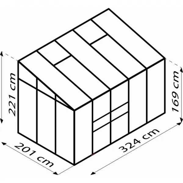 Skleník VITAVIA IDA 6500 PC 4 mm černý LG3549