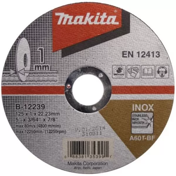 Kotouč řezný nerez 125x1,6x22,23mm Makita B-46931