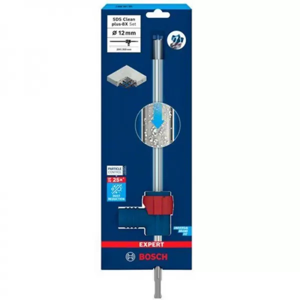 Hammer Drill Bit Set EXPERT SDS Clean plus-8X 12 x 200 x 350 Bosch 2608901765