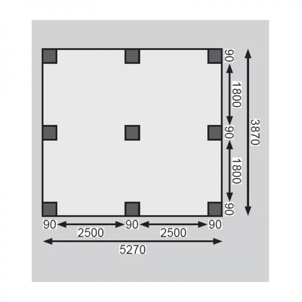 Dvojitý carport KARIBU ECO 1A 62035 LG1879