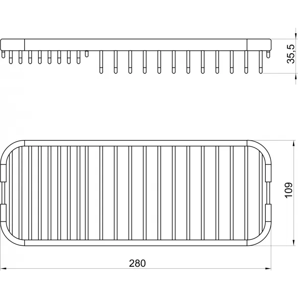 Držák houby a mýdla Drátěný program chrom Novaservis 6066,0