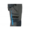 Kalhoty Canis CXS NAOS pánské, šedo-černé, HV modré doplňky