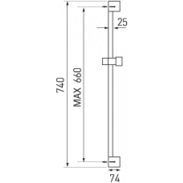 Sprchová souprava s nastavitelnou roztečí otvorů, černá Novaservis KIT602,5