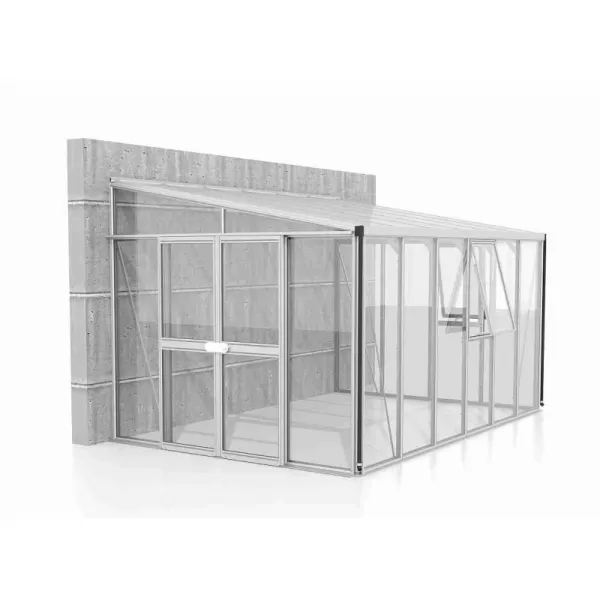 Skleník VITAVIA ATHENA 10200 sklo 3 mm + PC 10 mm stříbrný LG3836