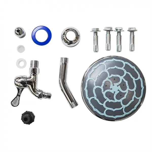 Solární sprcha vč. teploměru s dlouhou hlavicí Hawaj Uno 38 l černá 70556002