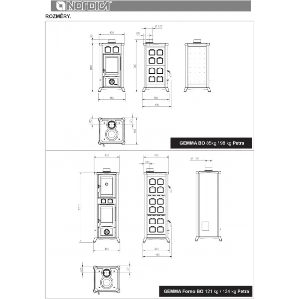 Kachlová kamna Nordica Gemma Petra