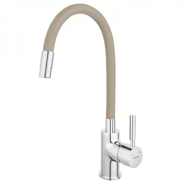 Dřezová stojánková baterie s elastickým ramenem, béžová-chrom Novaservis 70710,0BE