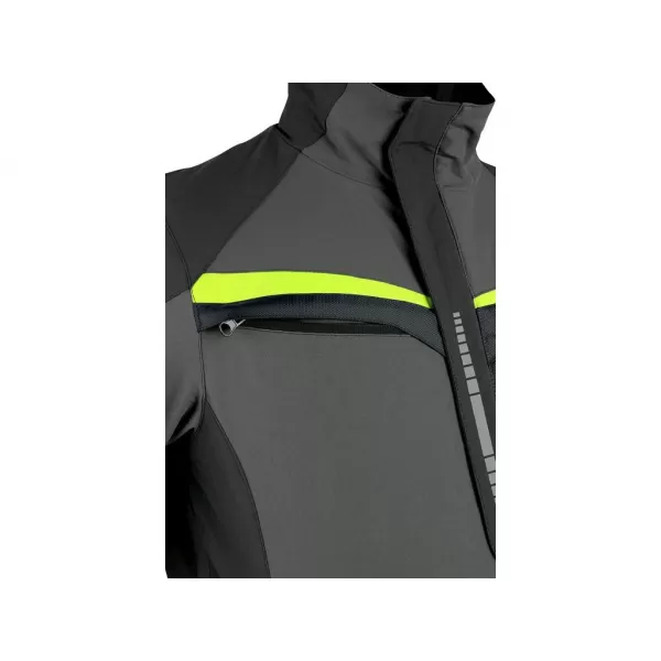 Blůza Canis CXS NAOS, pánská, šedo-černá, HV žluté doplňky