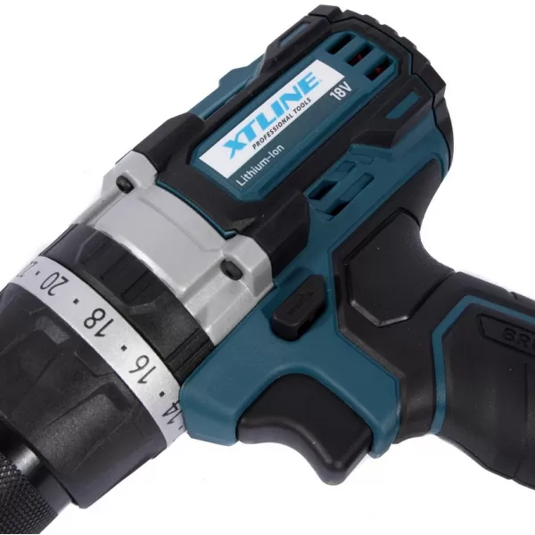 Aku vrtačka bezuhlíková 18V 2x2,0Ah XTline XT102861