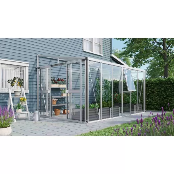 Skleník VITAVIA ATHENA 10200 sklo 3 mm + PC 10 mm stříbrný LG3836