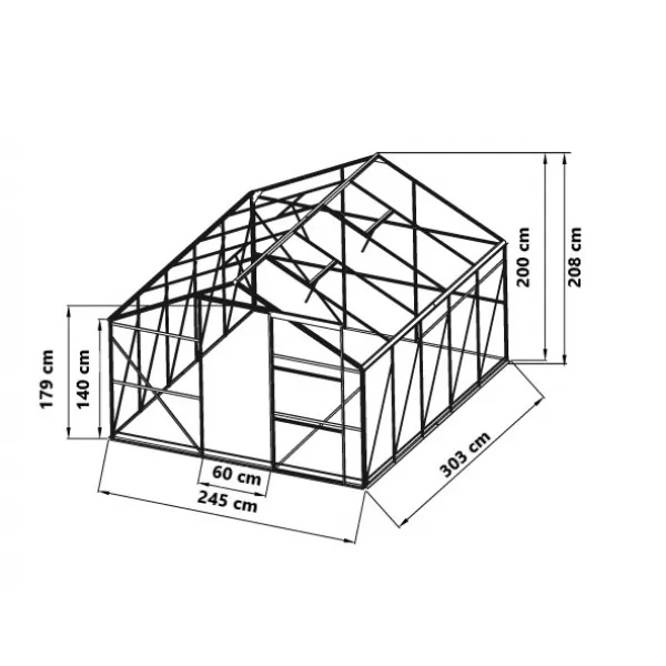 Zahradní skleník z polykarbonátu VeGA 8000 STRONG-22