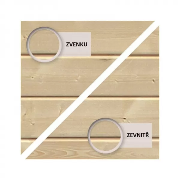Dřevěný domek KARIBU KERKO 6 + přístavek 240 cm (93282) natur LG2997