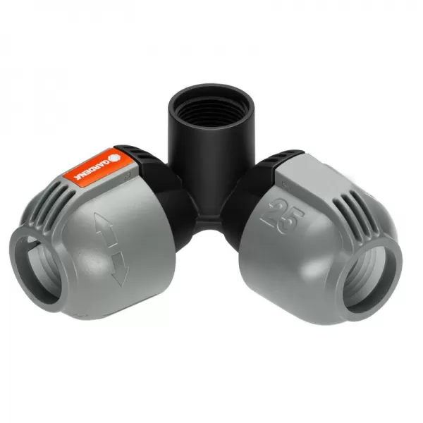 Rohová přípojka zadešťovače T-kus Gardena 25 mm x vnitřní závit 3/4" 2764-20