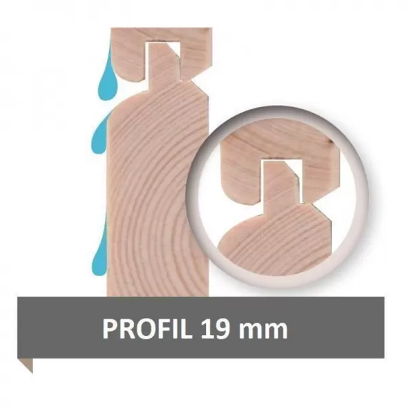 Dřevěný domek KARIBU KERKO 4 + přístavek 240 cm (82940) natur LG2968