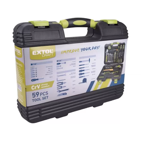 Sada nářadí 59ks CrV 1/4" EXTOL CRAFT 6583