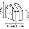 Skleník VITAVIA VENUS 2500 čiré sklo 3 mm černý LG3537