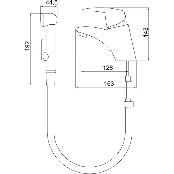 Umyvadlová a bidetová baterie bez výpusti Metalia 56 chrom Novaservis 56015,0