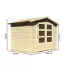 Dřevěný domek KARIBU AMBERG 3 (82972) natur LG1755