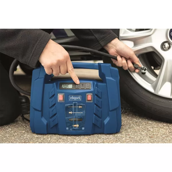 Bezolejový mobilní kompresor 12 V/230 V 8 bar Scheppach Air Force 5