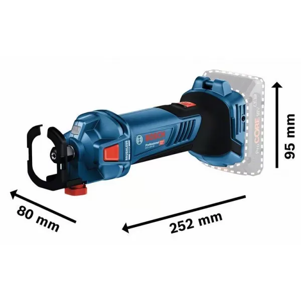 Aku horní frézka 18V bez aku Bosch GCU 18V-30 06019K8000