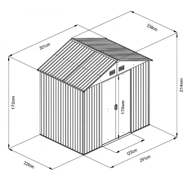 Zahradní domek MAXTORE 108 ZELENÝ LG1875